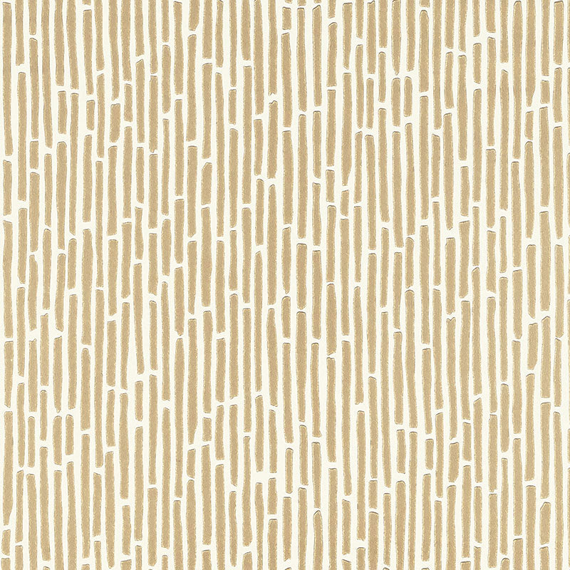 Schumacher Bamboo Wallpaper / Gold