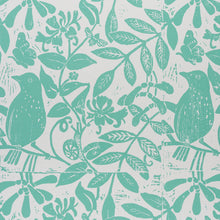 Load image into Gallery viewer, Schumacher Bird &amp; Bee Wallpaper / Seaglass