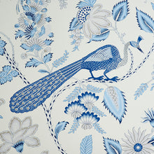 Load image into Gallery viewer, Schumacher Campagne Wallpaper / Bleu &amp; Gris