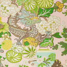 Load image into Gallery viewer, Schumacher Chiang Mai Dragon Wallpaper / Blush