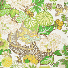Load image into Gallery viewer, Schumacher Chiang Mai Dragon Wallpaper / Leaf