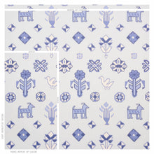 Load image into Gallery viewer, Schumacher Chuska Warp Print Wallpaper / Blue