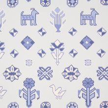 Load image into Gallery viewer, Schumacher Chuska Warp Print Wallpaper / Blue