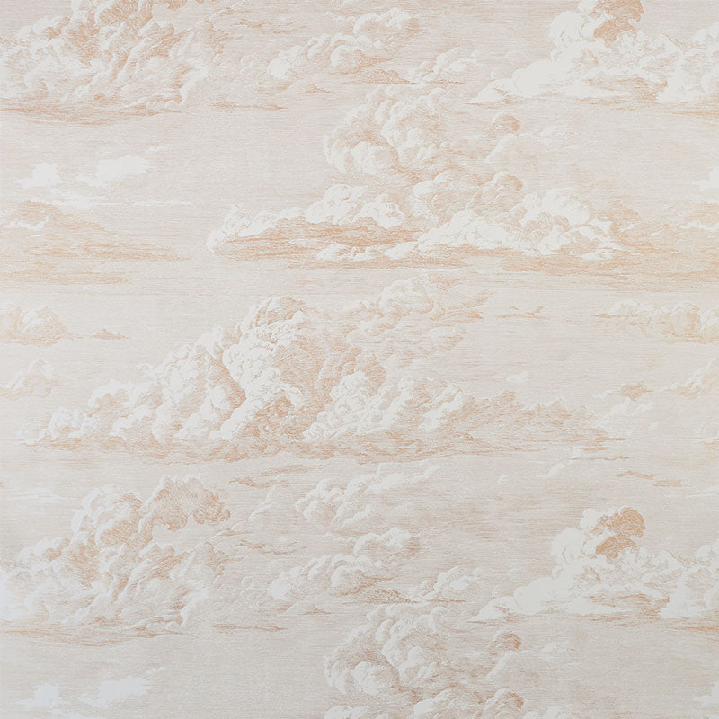 Schumacher Cloud Toile Wallpaper / Gold