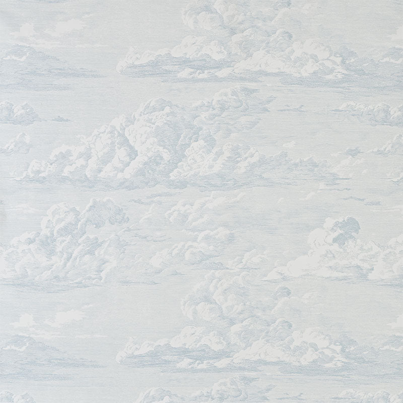 Schumacher Cloud Toile Wallpaper / Mineral