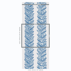 Schumacher Eland Wallpaper / Blue