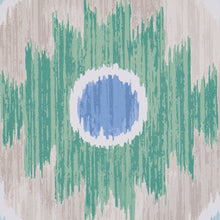 Load image into Gallery viewer, Schumacher Elizia Ikat Wallpaper / Green &amp; Blue