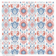 Load image into Gallery viewer, Schumacher Elizia Ikat Wallpaper / Rose &amp; Indigo