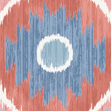 Load image into Gallery viewer, Schumacher Elizia Ikat Wallpaper / Rose &amp; Indigo