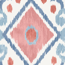 Load image into Gallery viewer, Schumacher Elizia Ikat Wallpaper / Rose &amp; Indigo