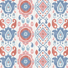 Load image into Gallery viewer, Schumacher Elizia Ikat Wallpaper / Rose &amp; Indigo