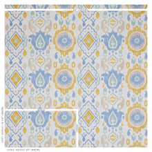 Load image into Gallery viewer, Schumacher Elizia Ikat Wallpaper / Sky &amp; Ochre