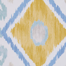 Load image into Gallery viewer, Schumacher Elizia Ikat Wallpaper / Sky &amp; Ochre