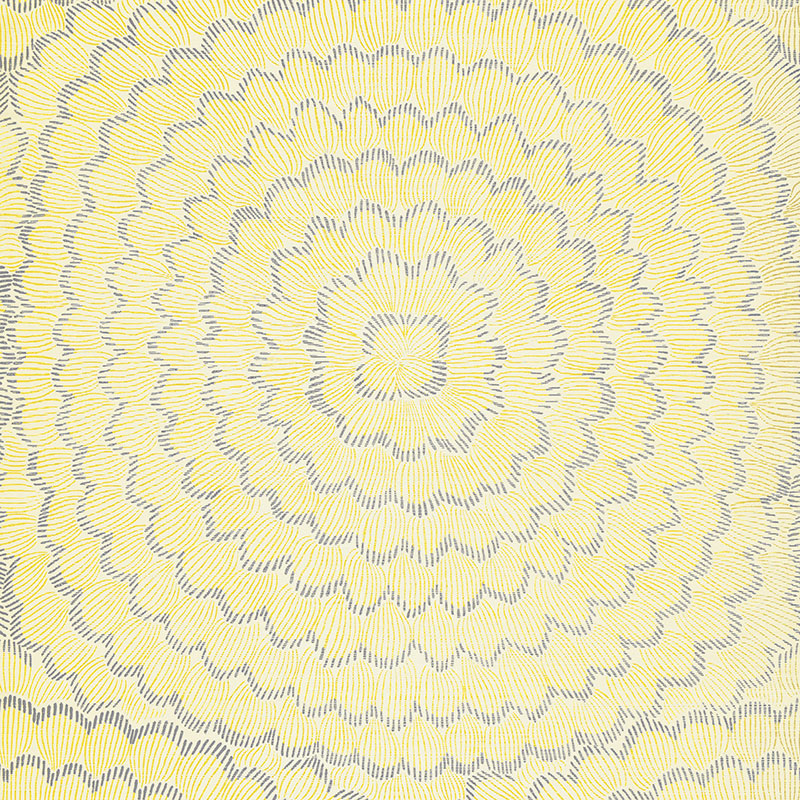 Schumacher Feather Bloom Wallpaper / Sun & Fog