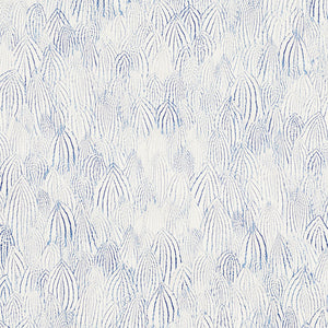 Schumacher Feathers Wallpaper / Indigo
