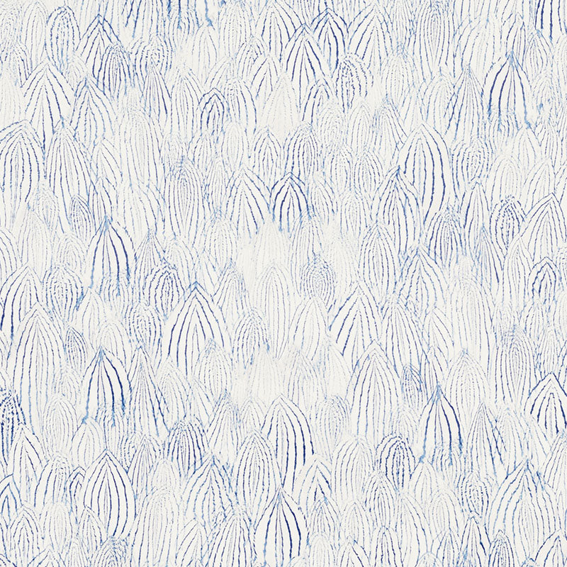 Schumacher Feathers Wallpaper / Indigo