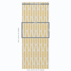 Schumacher Fern Wallpaper / Mustard