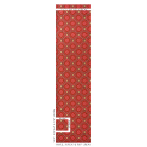 Schumacher Hanover Wallpaper / Ruby