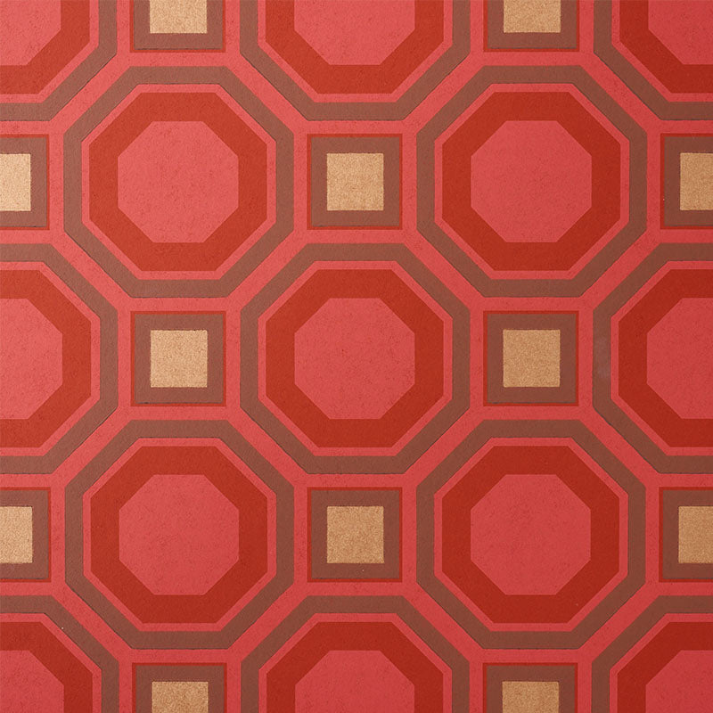 Schumacher Hanover Wallpaper / Ruby