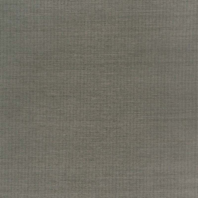 Schumacher Harshaw Pinstripe Sisal Wallpaper / Smoke