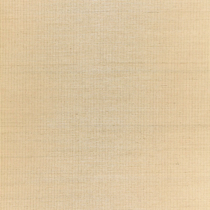 Schumacher Harshaw Pinstripe Sisal Wallpaper / Tan