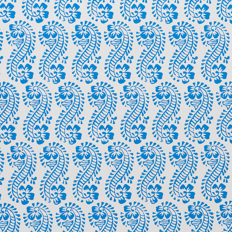 Schumacher Lani Wallpaper / Blue