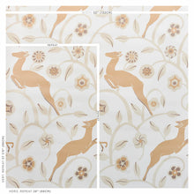 Load image into Gallery viewer, Schumacher Les Gazelles Au Bois Vinyl Wallpaper / Natural