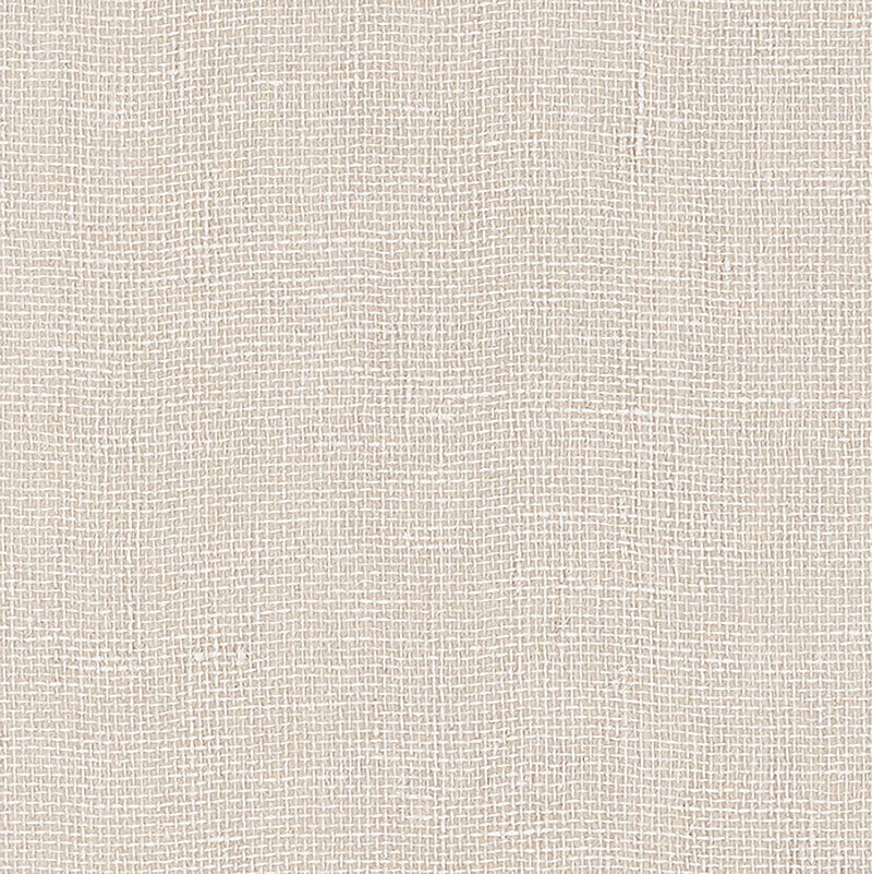 Schumacher Linen Gesso Wallpaper / Greige
