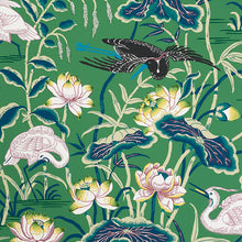 Load image into Gallery viewer, Schumacher Lotus Garden Wallpaper / Jade