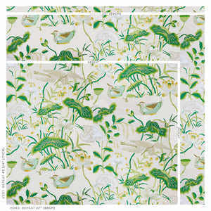 Schumacher Lotus Garden Wallpaper / Leaf