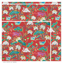Load image into Gallery viewer, Schumacher Lotus Garden Wallpaper / Red