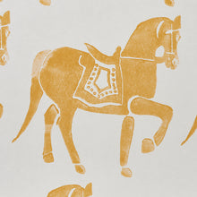 Load image into Gallery viewer, Schumacher Marwari Horse Wallpaper / Mustard