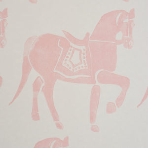 Schumacher Marwari Horse Wallpaper / Pink