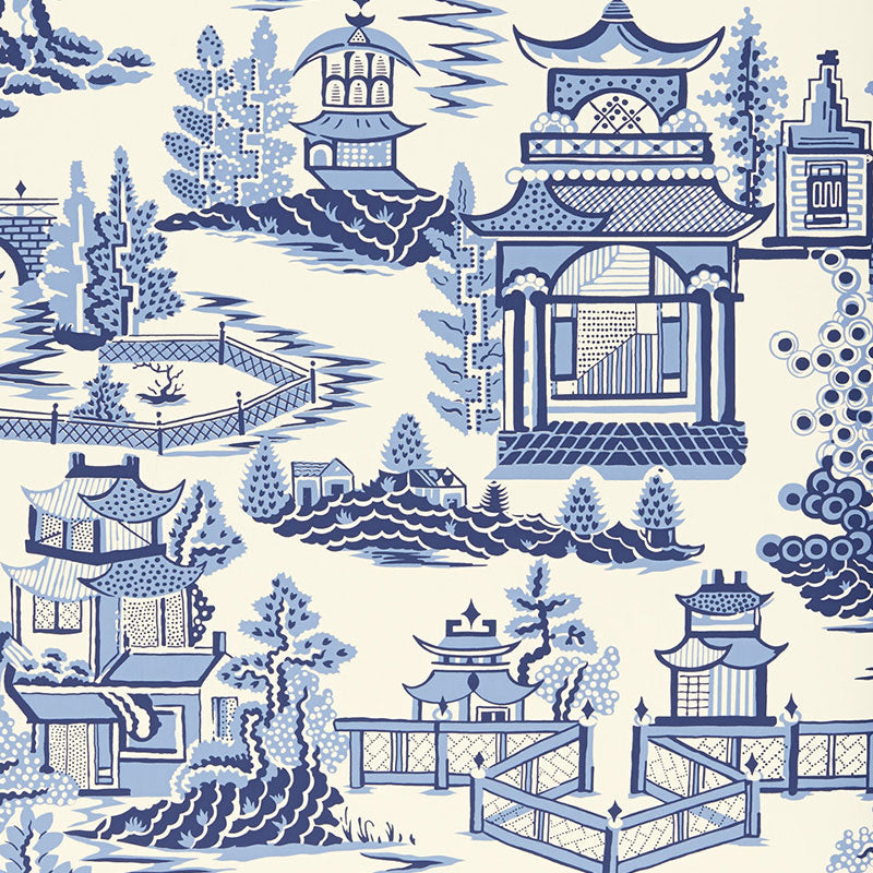 Schumacher Nanjing Wallpaper / Porcelain