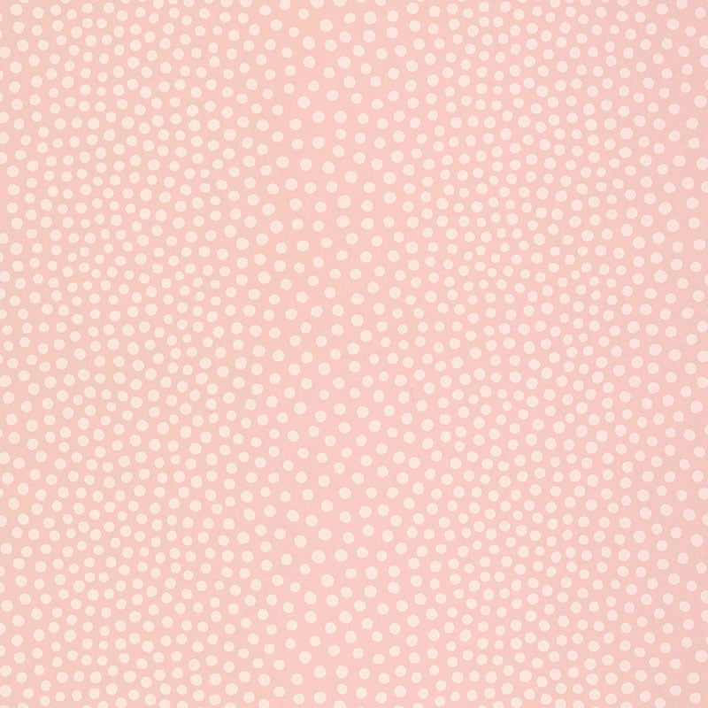 Schumacher Raindots Wallpaper / Washed Pink