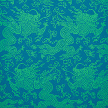 Load image into Gallery viewer, Schumacher Ruan Dragon Damask Wallpaper / Peacock