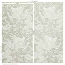 Load image into Gallery viewer, Schumacher Ruan Dragon Damask Wallpaper / Warm Silver