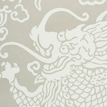 Load image into Gallery viewer, Schumacher Ruan Dragon Damask Wallpaper / Warm Silver