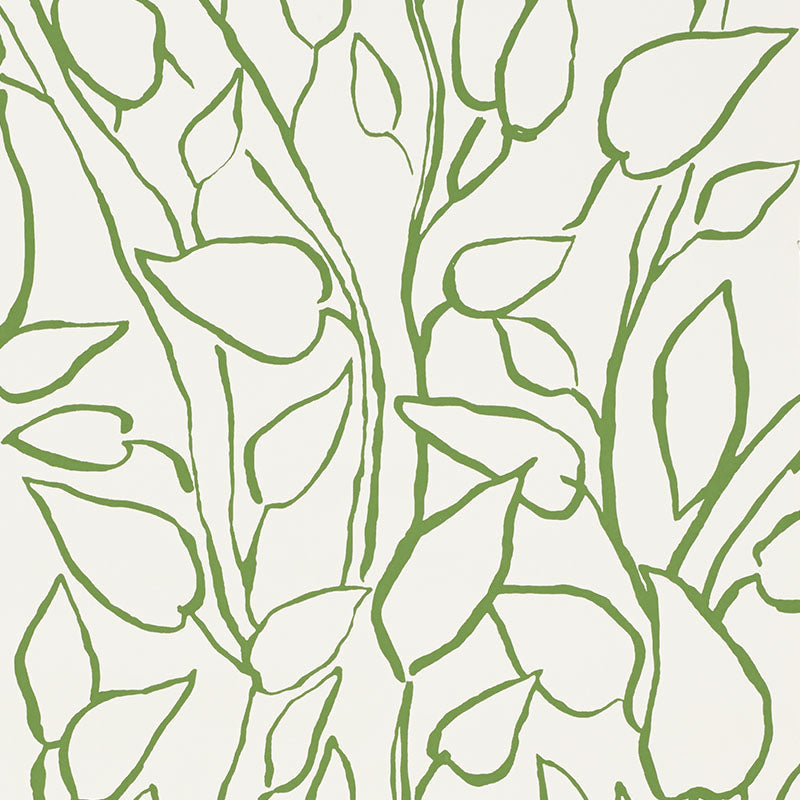 Schumacher Solandra Vine Wallpaper / Leaf