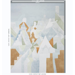 Schumacher Steps Wallpaper / Sky & Saddle