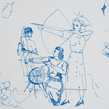 Load image into Gallery viewer, Schumacher Toile De Femmes Wallpaper / Indigo