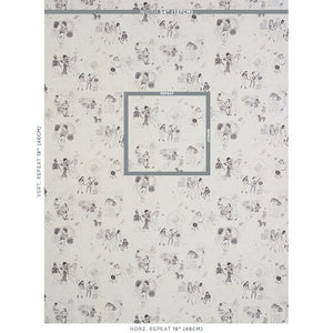Schumacher Toile De Femmes Wallpaper / Parchment