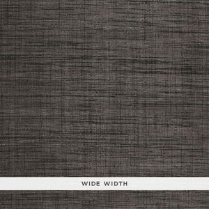 Schumacher Weston Raffia Weave Wallpaper / Charcoal