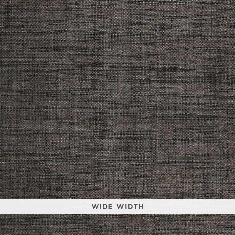 Schumacher Weston Raffia Weave Wallpaper / Charcoal