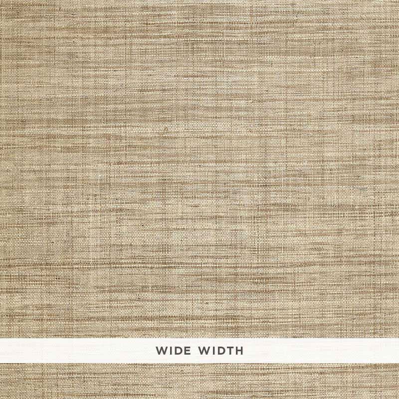 Schumacher Weston Raffia Weave Wallpaper / Grey