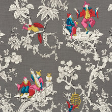 Load image into Gallery viewer, Schumacher Chinoiserie Moderne fabric / Graphite