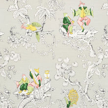 Load image into Gallery viewer, Schumacher Chinoiserie Moderne fabric /Soft grey