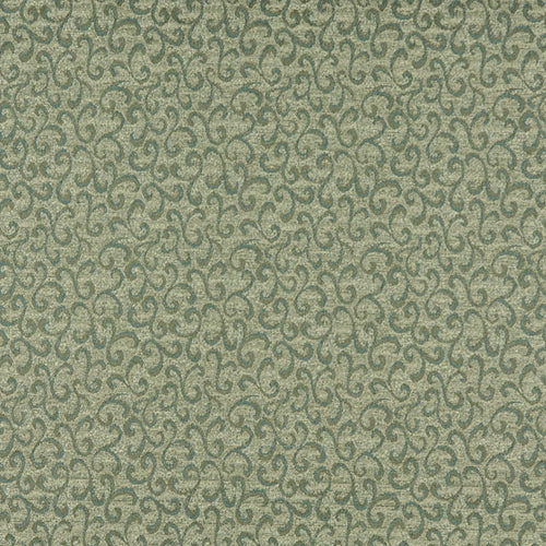 Essentials Heavy Duty Mid Century Modern Scotchgard Upholstery Fabric Sea Green Paisley / Celadon