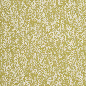 Essentials Heavy Duty Seaweed Upholstery Drapery Fabric / Chartreuse White