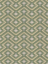 Load image into Gallery viewer, 3 Colorways Embroidered Geometric Drapery Fabric Blue Gray Green Beige